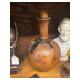 Collection of Vintage Decor Items Including Bust, Bottles, Iron Trivets and Lanterns