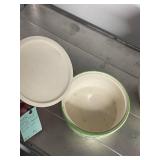 Vintage Ceramic Kitchenware Collection Including Pitcher, Covered Bowl, Creamer and Sugar Set