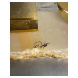 Set of 2 Desk Organizers Featuring Brass Sailboat and Western Motif