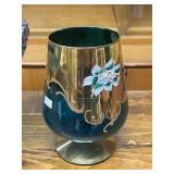 Lot of 3 Decorative Glass Bowls and Vase - Iridescent and Hand-Painted Designs