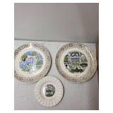 Assorted Vintage Collectible Plates, Bowls, and Drinking Glasses Lot