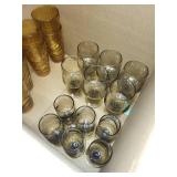 Assorted Vintage Collectible Plates, Bowls, and Drinking Glasses Lot