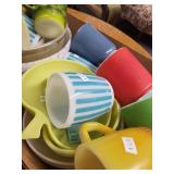 Collection of Vintage Mugs Including Fire-King and Assorted Designs
