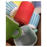 Collection of Vintage Mugs Including Fire-King and Assorted Designs