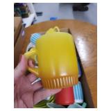 Collection of Vintage Mugs Including Fire-King and Assorted Designs