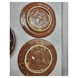 Set of 6 Studio Pottery Plates and Bowls Signed Handmade