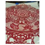 Collection of 3 Art Prints: Chinese Papercut, Las Meninas Canvas, and Gettysburg Battlefield Map