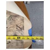 Collection of 3 Art Prints: Chinese Papercut, Las Meninas Canvas, and Gettysburg Battlefield Map