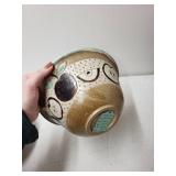 Collection of 3 Vintage Bowls and Brown Art Deco Style Vase