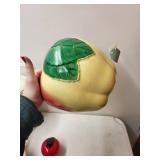 Fruit-Themed Kitchenware Collection with Canister, Cookie Jar, Glass Fruit and Pear-Shaped Dish