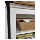 White Wooden 5-Shelf Bookcase