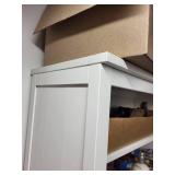 Tall White Wood Bookshelf 78x35x13 Inches