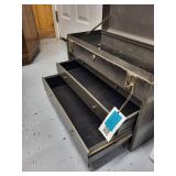 Vintage Metal Toolbox with 3 Drawers and Handle