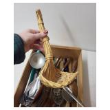 Assorted Vintage Kitchen Utensils Collection with Wood and Metal Handles