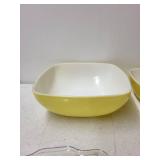 Pyrex Yellow Mixing Bowls and Baking Dish Set with Glass Lid