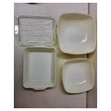 Pyrex Yellow Mixing Bowls and Baking Dish Set with Glass Lid