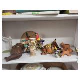 Collection of Ceramic and Porcelain Animal Figurines and Decor