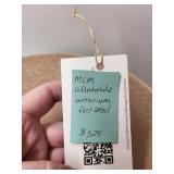 Mid-Century Modern Inflatable Terrarium Foot Stool with Floral Display