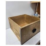 Vintage Wooden Drawer with Black Knob 16in x 12in x 11in