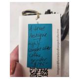 Antique Crystal Coffee Grinder with Glass Jars and Mounting Bracket