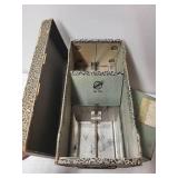 Lot of 2 Vintage Document Storage Boxes Cardboard and Metal