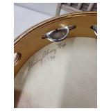 Vintage Musical Lot: Golden Trumpet Toy, Tambourine, and Washboard