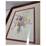 Collection of 9 Framed Artwork and Embroidered Pieces