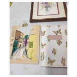 Collection of 9 Framed Artwork and Embroidered Pieces