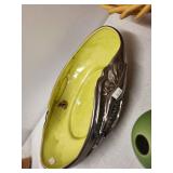 Collection of Decorative Home Accents Including Vases, Ceramic Dish, and Basket