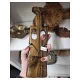 Collection of Vintage Wood and Brass Decorative Pieces