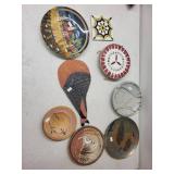Collection of 7 Decorative Plates and Tile with Folk and Nature Themes
