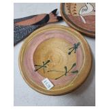Collection of 7 Decorative Plates and Tile with Folk and Nature Themes