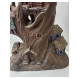 11-Inch Painted Resin Treehouse Fairy Garden Sculpture
