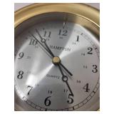Hampton Brass Quartz Nautical Style Mantel Clock