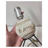 Vintage Braves Baseball Table Lamp with Ceramic Base