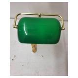 Vintage Style Green Glass and Brass Bankers Desk Lamp