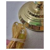 Vintage Style Green Glass and Brass Bankers Desk Lamp