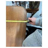 Antique Wooden Dining Table with Ornate Pedestal Base, 2 leaves