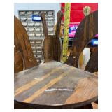 Vintage Wooden Butterfly Tabletop Corner Shelf