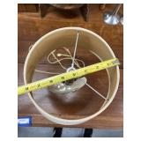 Vintage Ceramic Table Lamp with Cream Shade and Gold Accents