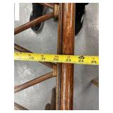 Square Rattan and Glass Side Table, 24 Inch