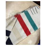 Hudson Bay Company Wool Blanket with Multicolor Stripes Made in England