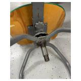 Vintage Industrial Green Metal Adjustable Swivel Chair