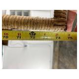 Pair of Vintage Rattan and Metal Arch-Top Bottle Racks or plant stand, 72 Inches Tall