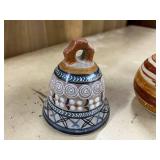 Set of 5 Vintage Mexican Pottery Vases and Bottles with Hand-Painted Designs