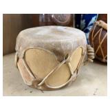 Group of 4 Vintage Decor Items - Vases, Ceramic Jar, and Small Drum