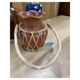 Group of 4 Vintage Decor Items - Vases, Ceramic Jar, and Small Drum