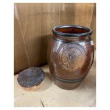 Group of 4 Vintage Decor Items - Vases, Ceramic Jar, and Small Drum