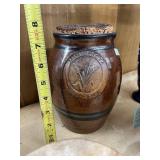 Group of 4 Vintage Decor Items - Vases, Ceramic Jar, and Small Drum