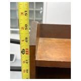 Wooden 4-Shelf Rolling Bookcase with Back Panel